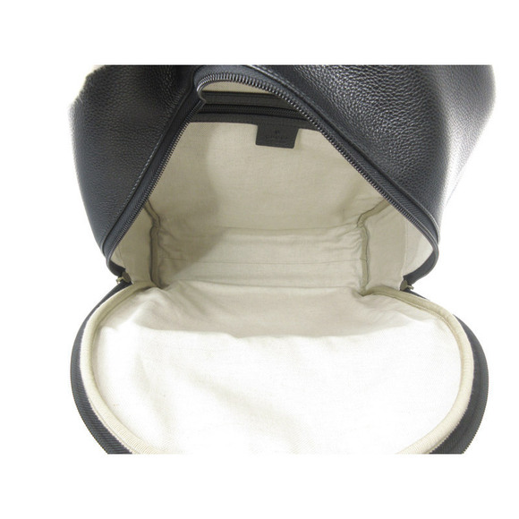 Gucci Backpack Leather Black GG Logo - Picture 4 of 5